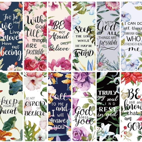 NWT36 Pieces Magnetic Bible Verse Bookmarks Inspirational Scripture Book Markers - Picture 1 of 1